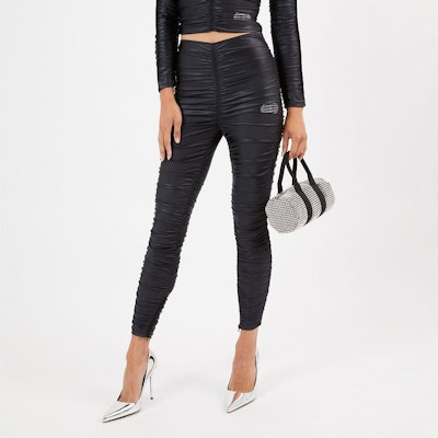 (W) 알렉산더 왕 FW21 하이웨이스트 플리츠 레깅스 여성 블랙. 1CC1224427-001 Details for (W) 알렉산더 왕 FW21 하이웨이스트 플리츠 레깅스 여성 블랙. 1CC1224427-001