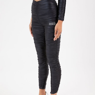 (W) 알렉산더 왕 FW21 하이웨이스트 플리츠 레깅스 여성 블랙. 1CC1224427-001 Sizing (W) 알렉산더 왕 FW21 하이웨이스트 플리츠 레깅스 여성 블랙. 1CC1224427-001