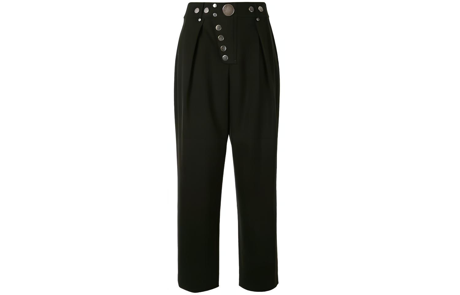 (Women) Alexander Wang FW21 High-Waisted Straight-Leg Pants Women Black. 1WC1204227-001