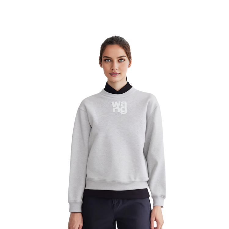 Details for (W) アレキサンダーワン FW21 レイヤードロゴ フォームスウェットシャツ グレー 4CC3211285-050