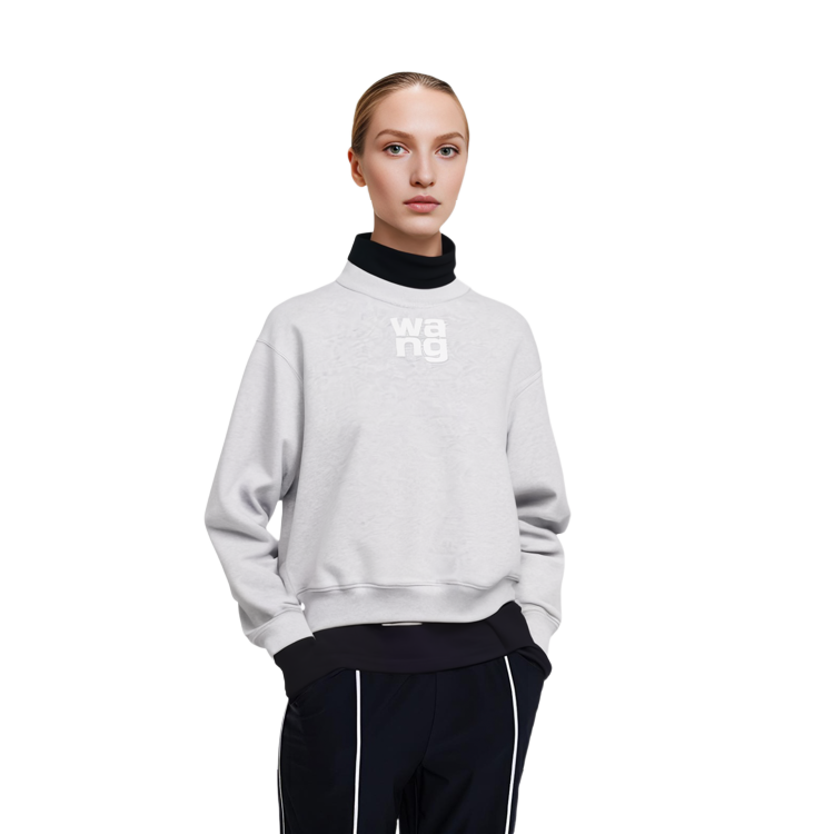 Sizing (W) アレキサンダーワン FW21 レイヤードロゴ フォームスウェットシャツ グレー 4CC3211285-050