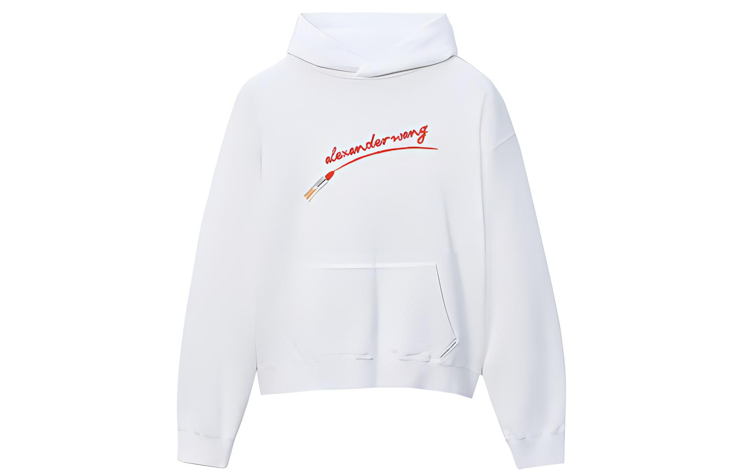 (Women) Alexander Wang FW21 Lipstick Graphic Hoodie Women’s White UCC4211466111-110