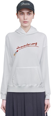(W) 알렉산더 왕 FW21 립스틱 그래픽 후드 여성용 화이트 UCC4211466111-110 1