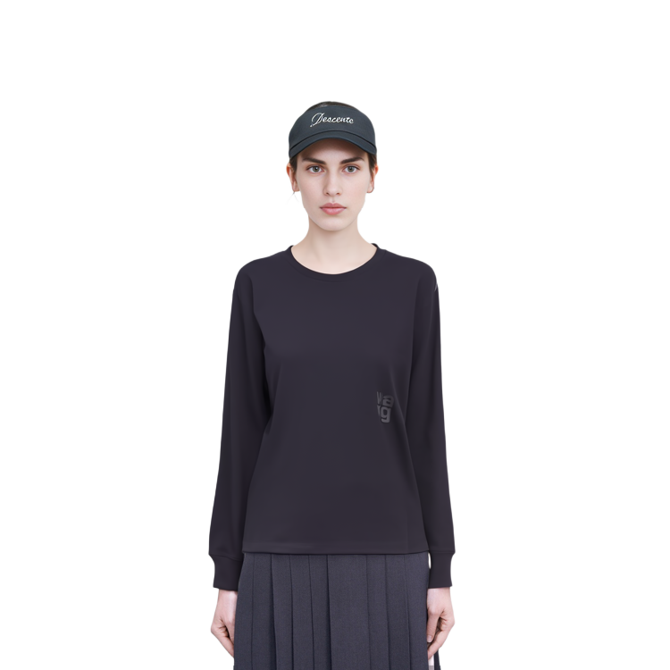 Sizing (W) 亚历山大王FW21 logo长袖圆领卫衣黑色 4CC1201151-001