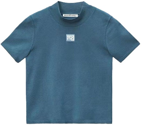 (W) Alexander Wang FW21 標誌針織修身高領上衣 冰藍色 4KC2191008-469 Order (W) Alexander Wang FW21 標誌針織修身高領上衣 冰藍色 4KC2191008-469