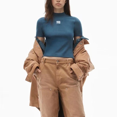 (W) Alexander Wang FW21 標誌針織修身高領上衣 冰藍色 4KC2191008-469 Lookbook (W) Alexander Wang FW21 標誌針織修身高領上衣 冰藍色 4KC2191008-469