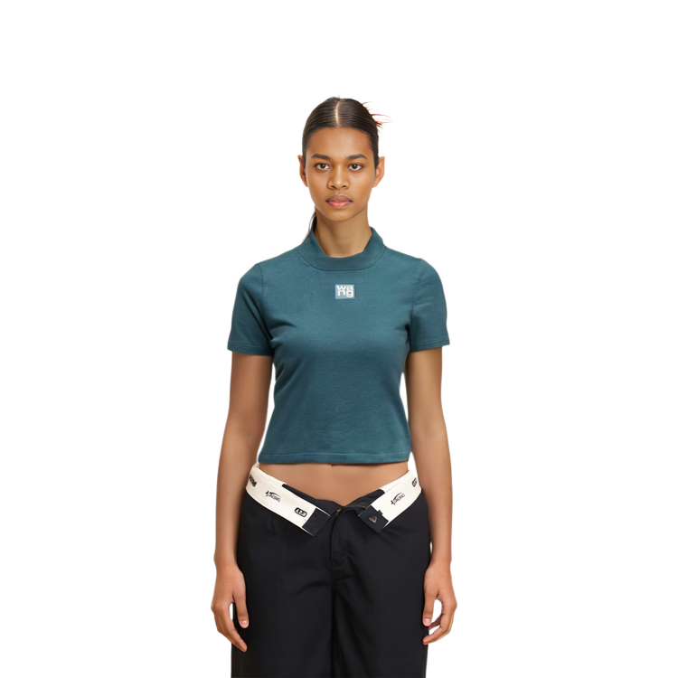 Purchase (W) Alexander Wang FW21 標誌針織修身高領上衣 冰藍色 4KC2191008-469