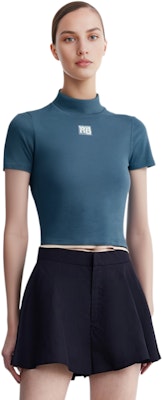 (W) Alexander Wang FW21 標誌針織修身高領上衣 冰藍色 4KC2191008-469 Details for (W) Alexander Wang FW21 標誌針織修身高領上衣 冰藍色 4KC2191008-469