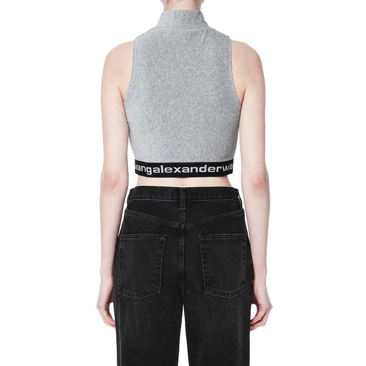 Shop (W) アレキサンダーワン FW21 ロゴパッチワークタンクトップ グレー 4CC2211212-030