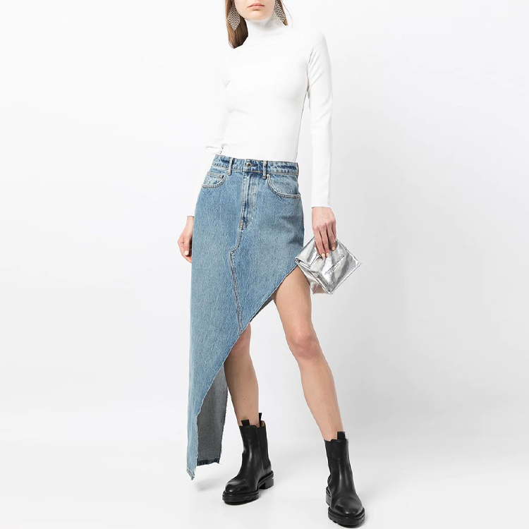 Lookbook (Women) Alexander Wang FW21 Logo Trim Slim Fit Knit Top Women’s White 4KC4211035