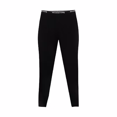 (Women) Alexander Wang FW21 Logo Waist Slim Fit Leggings Black 4KC2214077-001