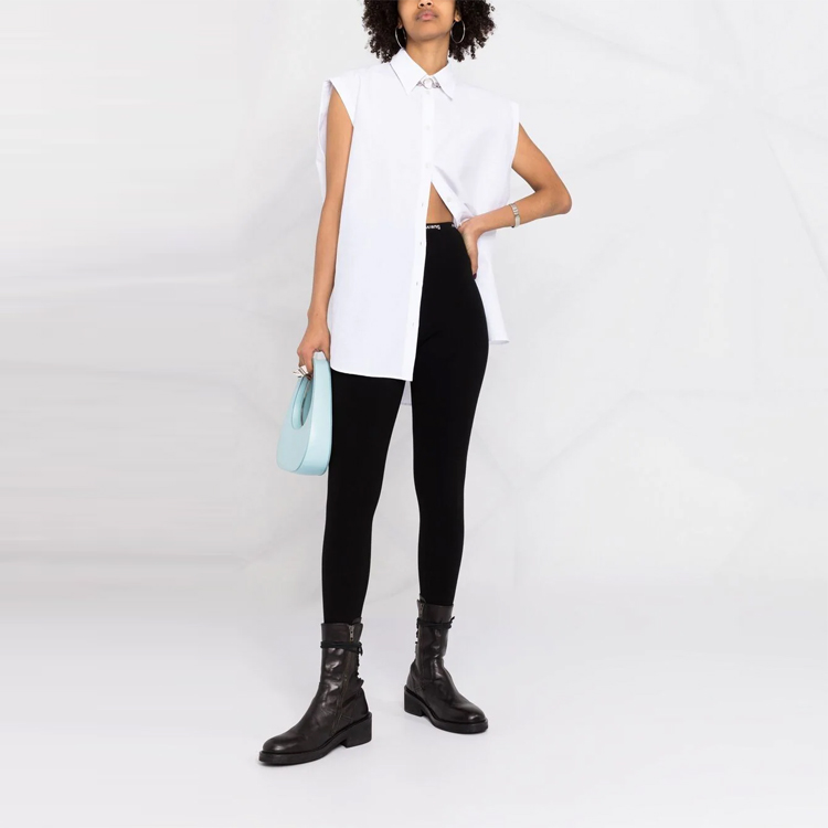 Lookbook (Women) Alexander Wang FW21 Logo Waist Slim Fit Leggings Black 4KC2214077-001