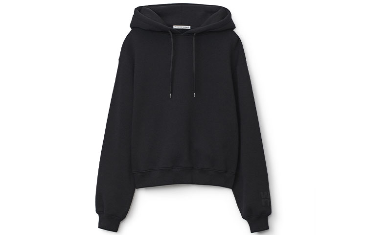 (Women) Alexander Wang FW21 Oversized Logo Hoodie Women’s Black Pullover Sweatshirt. 4CC3212053-001