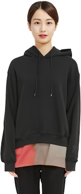 (W) 알렉산더왕 FW21 오버사이즈 로고 후드 여성용 블랙 풀오버 스웨트셔츠. 4CC3212053-001 Purchase (W) 알렉산더왕 FW21 오버사이즈 로고 후드 여성용 블랙 풀오버 스웨트셔츠. 4CC3212053-001