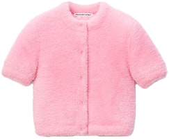 (Women) Alexander Wang FW21 Pink Faux Fur Short-Sleeve Jacket. 4KC4213026-671 (Women) Alexander Wang FW21 Pink Faux Fur Short-Sleeve Jacket. 4KC4213026-671