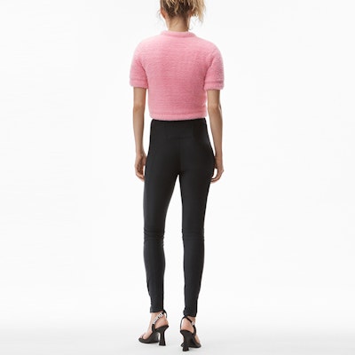 (Women) Alexander Wang FW21 Pink Faux Fur Short-Sleeve Jacket. 4KC4213026-671 Details for (Women) Alexander Wang FW21 Pink Faux Fur Short-Sleeve Jacket. 4KC4213026-671