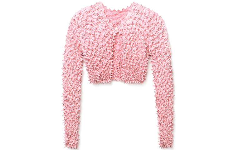 Order (Women) Alexander Wang FW21 Pink Tie-Dye Cropped Snap Cardigan Sweater for Women 1WC3211490-952