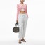 Lookbook (Women) Alexander Wang FW21 Pink Tie-Dye Cropped Snap Cardigan Sweater for Women 1WC3211490-952