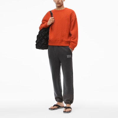(Women) Alexander Wang FW21 Ribbed Cotton Knit Pullover Sweater Orange. UKC3211030-600 Lookbook (Women) Alexander Wang FW21 Ribbed Cotton Knit Pullover Sweater Orange. UKC3211030-600