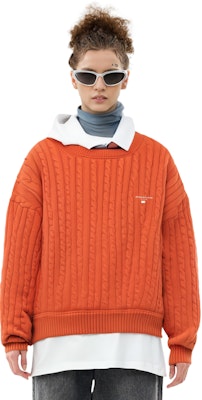 (Women) Alexander Wang FW21 Ribbed Cotton Knit Pullover Sweater Orange. UKC3211030-600 Details for (Women) Alexander Wang FW21 Ribbed Cotton Knit Pullover Sweater Orange. UKC3211030-600