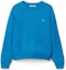 Buy (Women) Alexander Wang FW21 Ribbed Knit Cotton Pullover Sweater Blue UKC3211030-430