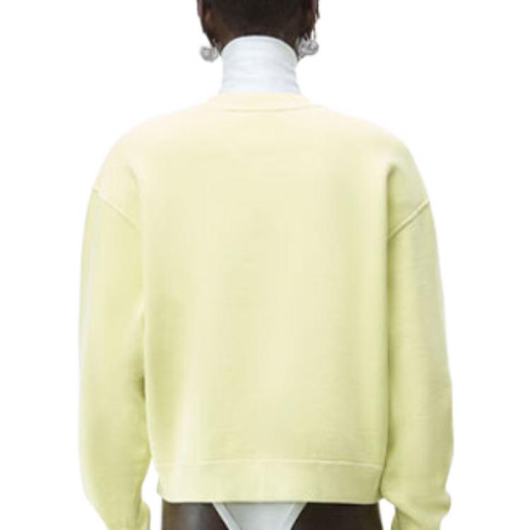 Shop (W) 亚历山大王FW21女士针织结构圆领卫衣浅黄色 4CC3211258-733