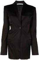 (Women) Alexander Wang FW21 Tailored Satin Blazer Black 1WC2212274-001 (Women) Alexander Wang FW21 Tailored Satin Blazer Black 1WC2212274-001