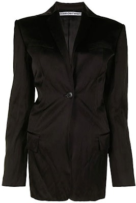 (W) Alexander Wang FW21 Blazer Satin Hitam Tailored 1WC2212274-001 Buy (W) Alexander Wang FW21 Blazer Satin Hitam Tailored 1WC2212274-001