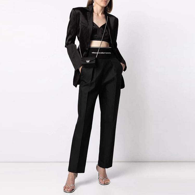 (Women) Alexander Wang FW21 Tailored Satin Blazer Black 1WC2212274-001 圖 3