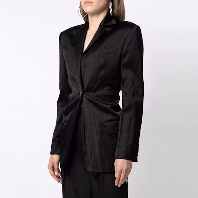 (W) Alexander Wang FW21 Blazer Satin Hitam Tailored 1WC2212274-001 Shop (W) Alexander Wang FW21 Blazer Satin Hitam Tailored 1WC2212274-001