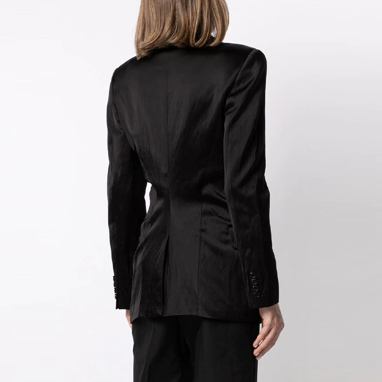 (Women) Alexander Wang FW21 Tailored Satin Blazer Black 1WC2212274-001 圖 5