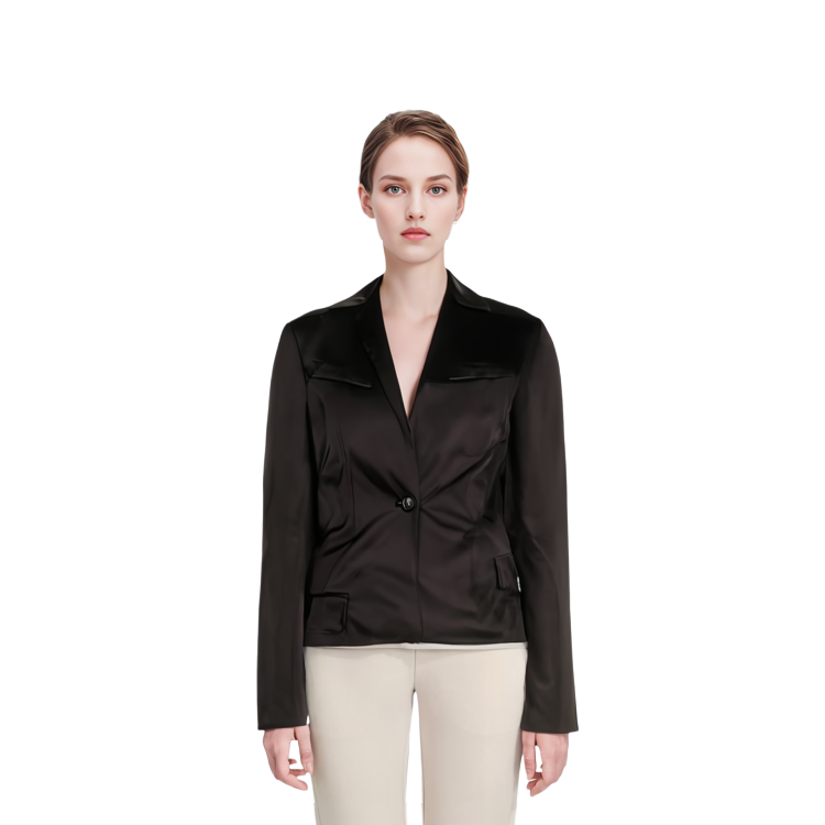 (Women) Alexander Wang FW21 Tailored Satin Blazer Black 1WC2212274-001 圖 6