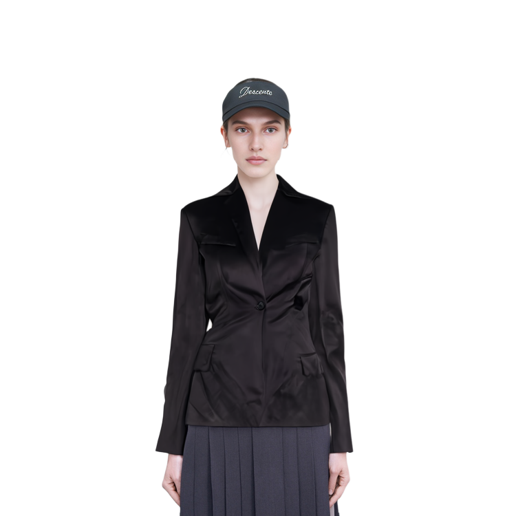 (Women) Alexander Wang FW21 Tailored Satin Blazer Black 1WC2212274-001 圖 7