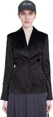 (W) Alexander Wang FW21 Blazer Satin Hitam Tailored 1WC2212274-001 Sizing (W) Alexander Wang FW21 Blazer Satin Hitam Tailored 1WC2212274-001