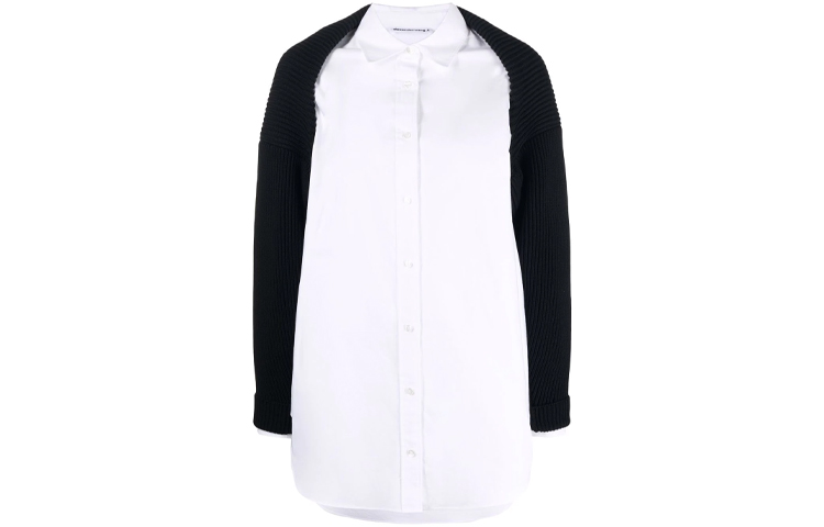 Order (W) Alexander Wang Kemeja Lengan Panjang Putih Oversized Layered FW21. 4KC4211002-965