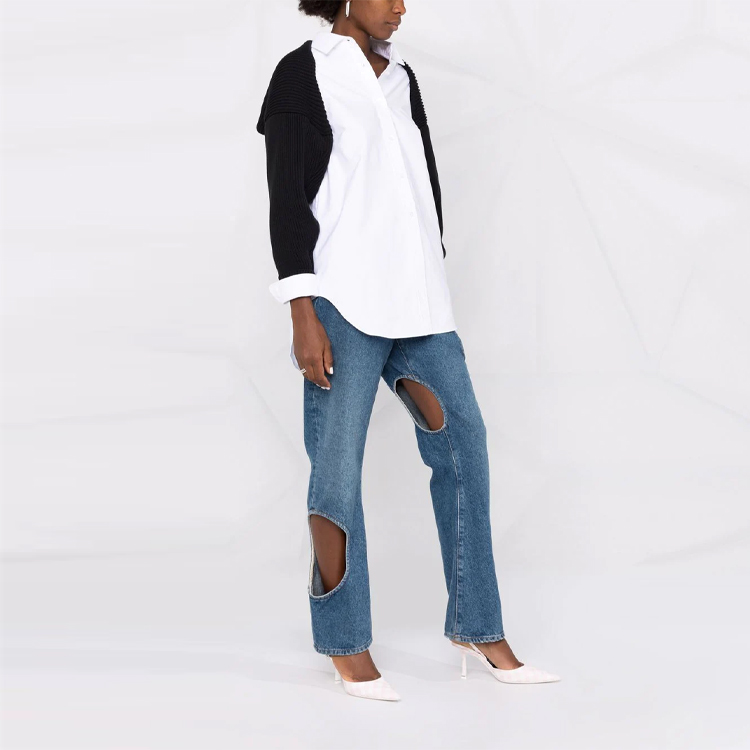 Purchase (W) Alexander Wang Kemeja Lengan Panjang Putih Oversized Layered FW21. 4KC4211002-965