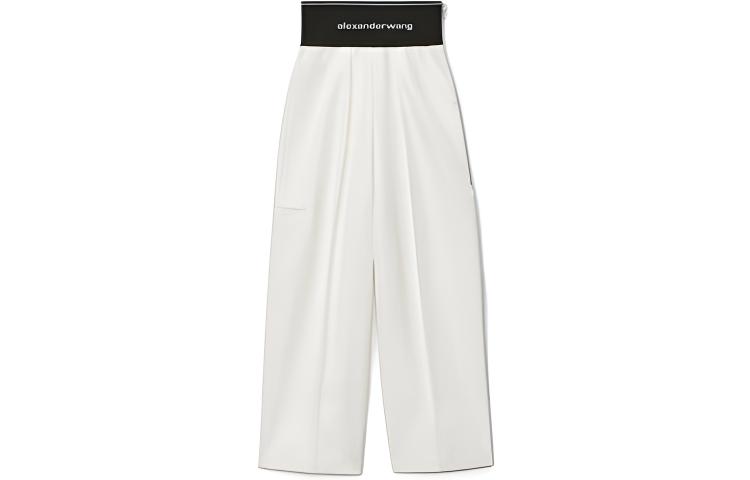 (Women) Alexander Wang FW21 Wide-Leg Pants with Waist Logo. 1WC2214357-110