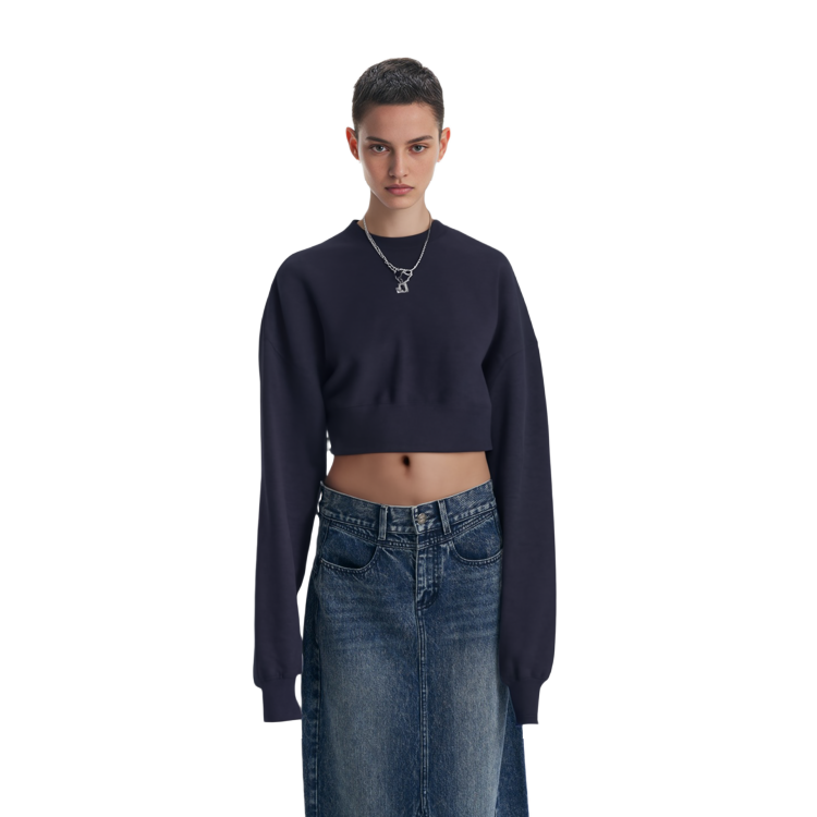 Sizing (W) 알렉산더 왕 FW22 블랙 크루넥 니트 풀오버 스웨터 1KC4221062-010