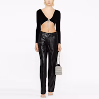 Lookbook (W) Alexander Wang FW22 黑色水晶裝飾針織短款開衫毛衣 1KC1233033-001