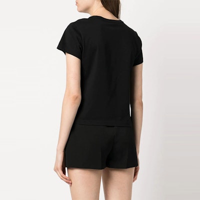 (W) Alexander Wang FW22 Kaos Hitam Logo Bordir Crewneck Reguler. 4CC3221358-001 Shop (W) Alexander Wang FW22 Kaos Hitam Logo Bordir Crewneck Reguler. 4CC3221358-001