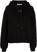 (Women) Alexander Wang FW22 Black Logo Hoodie Pullover Sweatshirt 4CC3222069-001 (Women) Alexander Wang FW22 Black Logo Hoodie Pullover Sweatshirt 4CC3222069-001