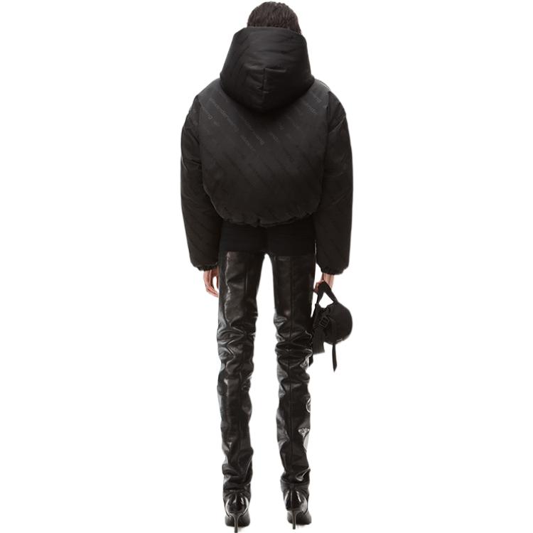 Shop (W) Alexander Wang FW22 Jaket Logo Jacquard Hitam. 1WC4222408-001