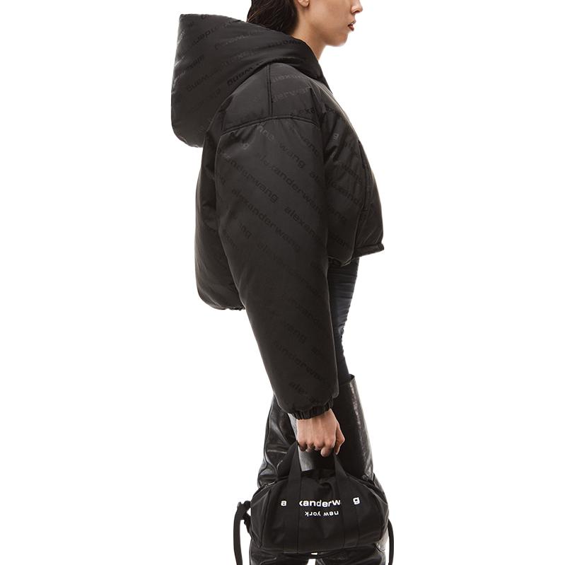 Purchase (W) Alexander Wang FW22 Jaket Logo Jacquard Hitam. 1WC4222408-001