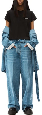 (W) Alexander Wang FW22 Kaos Hitam Logo Print Crewneck. 1CC2221634-001 Purchase (W) Alexander Wang FW22 Kaos Hitam Logo Print Crewneck. 1CC2221634-001