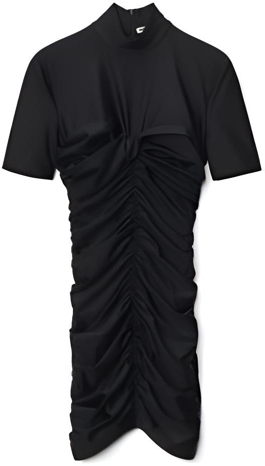 women-alexander-wang-fw-22-black-ruched-fitted-casual-crewneck-short-sleeve-dress-4-cc-3226193-001