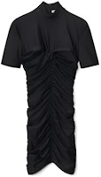 (Women) Alexander Wang FW22 Black Ruched Fitted Casual Crewneck Short Sleeve Dress 4CC3226193-001 (Women) Alexander Wang FW22 Black Ruched Fitted Casual Crewneck Short Sleeve Dress 4CC3226193-001
