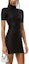 Shop (W) アレキサンダー ワン FW22 ブラック ルーシュド フィット クルーネック ワンピース 4CC3226193-001