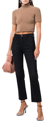 (W) 亚历山大王 2022秋冬 棕色羊毛短袖高领针织短款毛衣 1KC4221052-219 Lookbook (W) 亚历山大王 2022秋冬 棕色羊毛短袖高领针织短款毛衣 1KC4221052-219