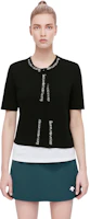 Details for (W) Alexander Wang FW22 提花Logo針織短版開襟外套 4KC3223018-001
