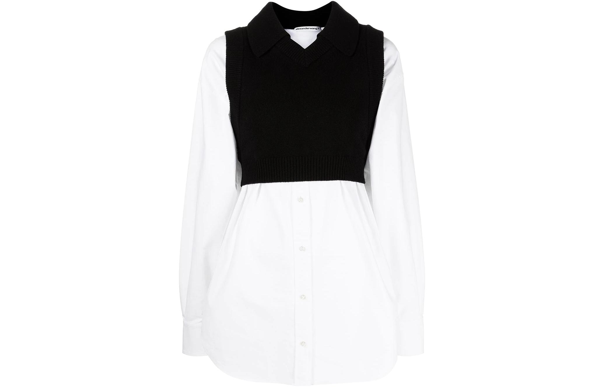 Order (W) Alexander Wang FW22 Sweater Layered Colorblock Putih 4KC3221006-951